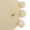 Pom Pom Natural Round Cushion Cover  16 Dia Inches