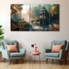 The Castle Decor Nature Wall Painting Wooden Framed 27x48 Inch (Style 3)
