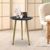 Metalsmith Solid Wood Side Table in Natural & Black Finish