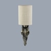 Devansh Metal Electric Wall Light in Antique Gold Colour with White Shade Count of 1 Light