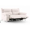 Emila Fabric Two Seater Motorized Recliner in Cream Colour