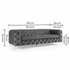 Cherish Fabric Sofa - Grey