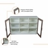 Viona Engineered Wood Display Bar Unit Frosty White Columbian Walnut