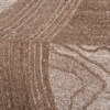 Handmade Wool Shaped Rug Modern Geometric Beige 6 x 9 Feet Carpet