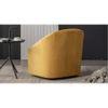 Chrishun Velvet Accent Chair in Yellow Colour