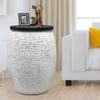 Metalsmith Metal Side Table in White Finish