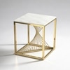 Swirling Metal Side Table in Gold Colour