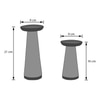 Wooden candle holders with iron -brass plating rings