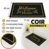 Luxe Home 100% Natural Coir Doormat Welcome to Our Home Print (71x45 cm)