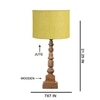 Devansh Yellow  Jute   Table Lamp With  Wood Natural Base (7X7X21.25 Inches)-17