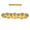 Shining Shield Cut Work Glass Elite Look Chandelier