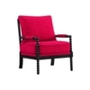 Luxe Boucle Fabric Lounge Chair in Red Colour