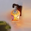 Devansh Solid Wood Electric Wall Light in Brown Colour with Multi Shade Count of 1 Light