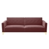 Calisa 3 Seater Velvet Sofa Cum Bed in Pink colour
