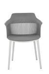 Kepler Brooks Senora Cafeteria Dining Chair in Grey Colour