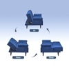 Horizon 3 Seater Sofa Cum Bed In Blue Colour