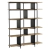 Scandinavian Merton Bookcase Sand Black Finish