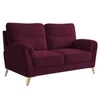 Osbert Velvet 2 Seater Sofa in red wine Color