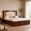 Reva Solid Wood Comfort King Bed Box Storage Provincial Teak Finish Mattress 72 x 78 Inches