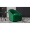 Chrishun Solid Wood Accent Chair in Green Colour