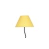 Ida Zig Zag Iron Floor lamp with Cotton Conical Yellow shade (Z34)