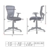 Peacifice Mid Back Ergonomic Chair in Black Colour