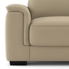 Miles 3 Seater Leatherette Sofa In Cream Leathrette Colour