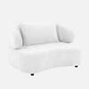 Henry Boucle 1 Seater Sofa in White  Color