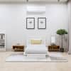 Hexa Engineered Wood Modern Single Bed With Headboard Without Storage In Frosty White