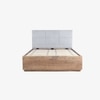 Toshi Solid Wood Queen Hydraulic Bed in Grey Colour