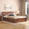 Terence Solid Wood King Size Box Storage Bed In Teak Finish