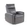 Venezia One Seater Motorized Leather Recliner in Smoke Grey Colour