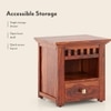 Fidora Solid Wood Bedside Table in Honey Finish