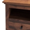 Snooze Solid Wood Bedside Table in Teak Finish