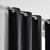 Stoa Paris Satin Window Curtain, 70% Blackout Curtains,   Privacy Lining, Pack of 1, Versailles - Regal Slate with Back Lining