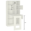 Aura Folding Study Desk cum Large Bookshelf in Ivory Colour