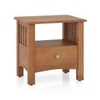 Raynor Solid Wood Bedside Table In Amber Walnut Finish