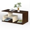 BLUEWUD Smohn Engineered Wood Coffee Center Sofa Tea/Teapoy Console Table for Sofa Set Living Room Home Hall (Brown Maple & Beige)