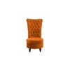 Piece High Back Accent Chair in Orange Colour