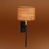 Devansh Metal Electric Wall Light in Black Colour with Beige Shade Count of 1 Light