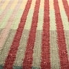 Jaipur Rugs Soft Striped Wool Dhurrie Rug Natural 6x9 ft in Apricot and Chili Pepper colour
