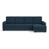 Apollo Compact Sofa (Colour : Indigo Blue, Cushion : Soft, Back Type : High Back, Seating Capacity : Right Aligned 3 Seater + Right Aligned Chaise)