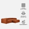 Elegantedge Wood Left Aligned 2-Seater With Upholstery Non Storage Sofa In Brown Colour