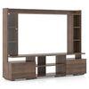 Celestin Engineered Wood Free Standing Regular Size Tv Unit In Classic Walnut