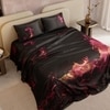Stoa Paris 300TC UltrSatin Super King Bedsheet with 2 Pillow Covers Satin Super Burgundy Gold