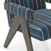 Chandigarh Lounge Chair in Indigo Stripe Colour