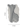 Handmade Wool Silk Shaped Rug Modern Wave Grey 6 x 9 Feet Carpet