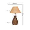 Devansh Beige Jute Table Lamp With  Wood Natural Base(10X12.5 Inches)-32