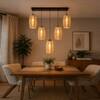 Devansh Solid Wood Electric Wall Light in Brown Colour with Multi Shade Count of 1 Light