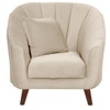 Nilo Velvet 1 Seater Sofa in Cream Colour